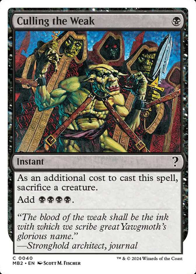 Culling the Weak image 1