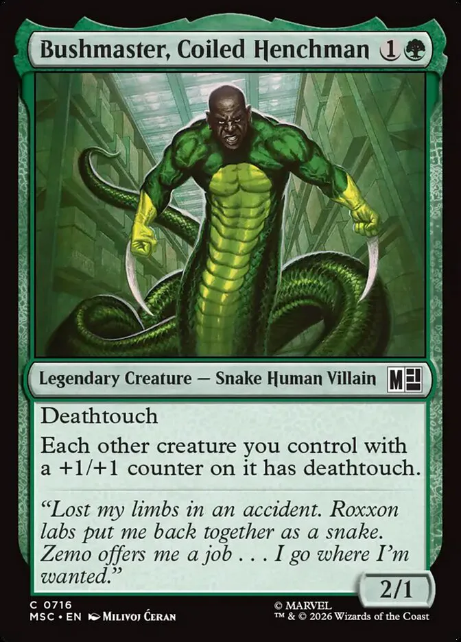 Bushmaster, Coiled Henchman â€” Marvel Super Heroes Commander