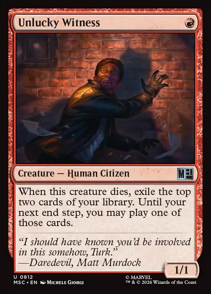 Unlucky Witness â€” Marvel Super Heroes Commander