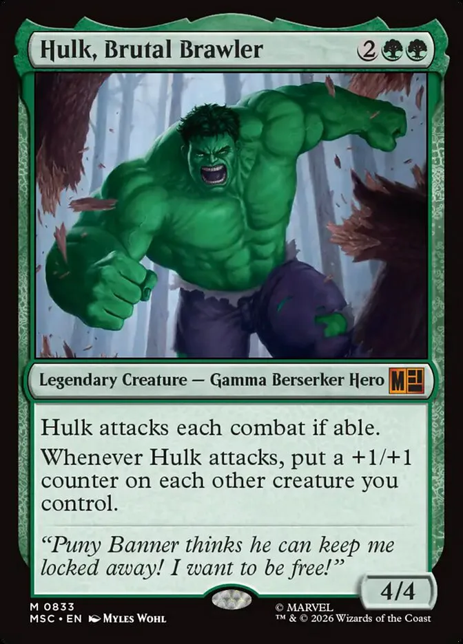 Hulk, Brutal Brawler â€” Marvel Super Heroes Commander