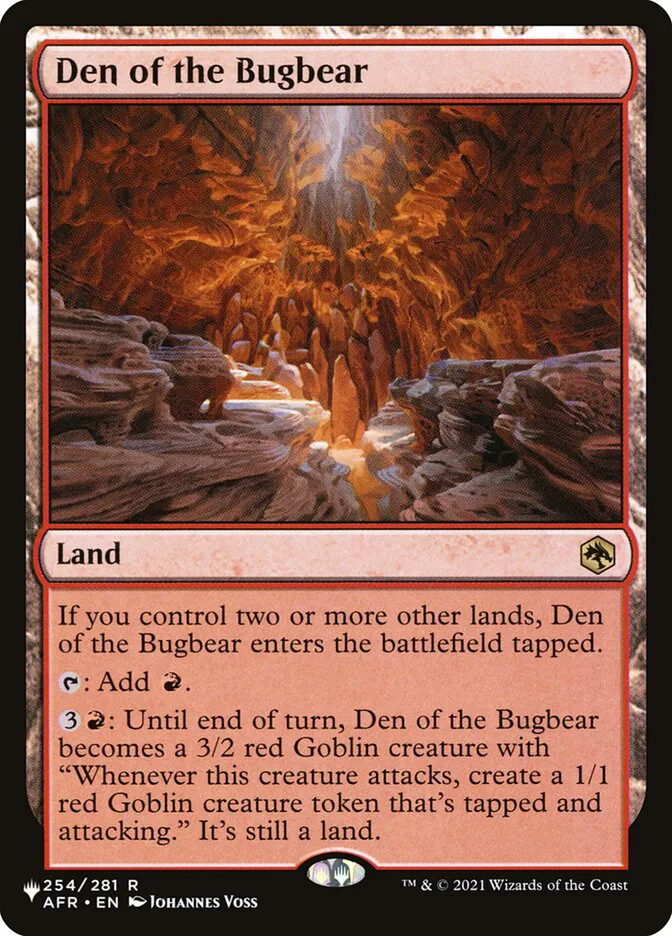 Den of the Bugbear â€” The List