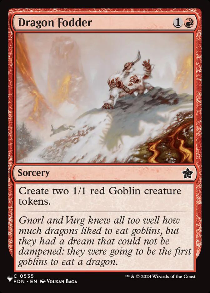 Dragon Fodder â€” The List
