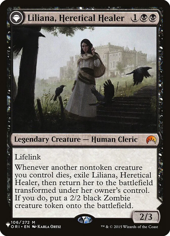 Liliana, Heretical Healer // Liliana, Defiant Necromancer