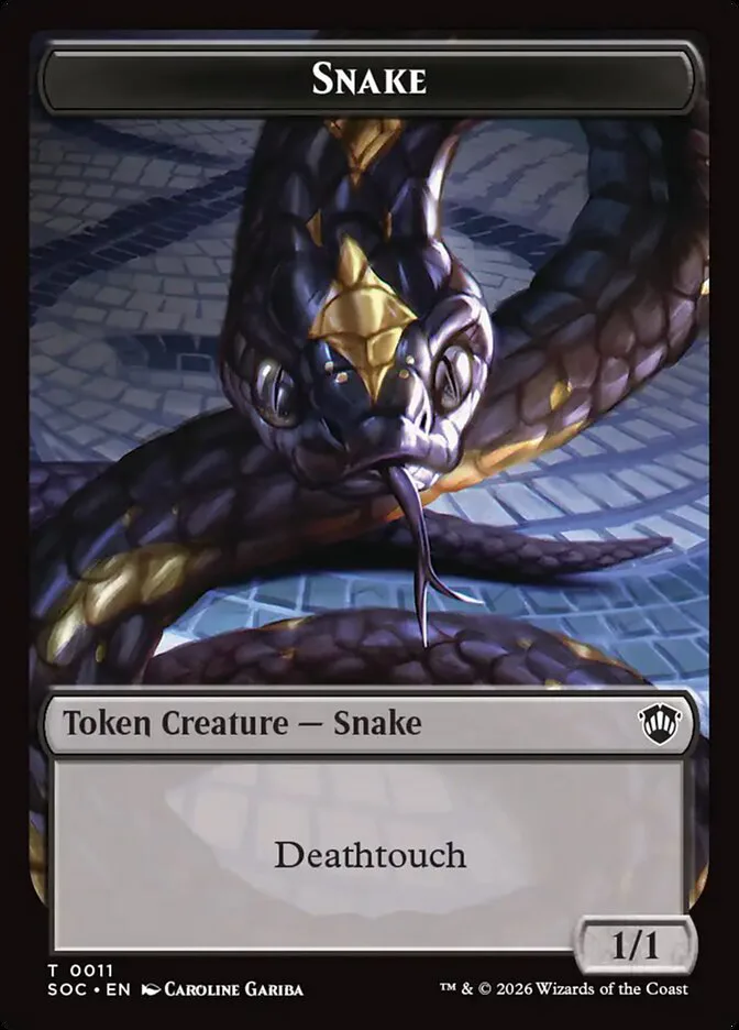 Snake â€” Secrets of Strixhaven Commander Tokens