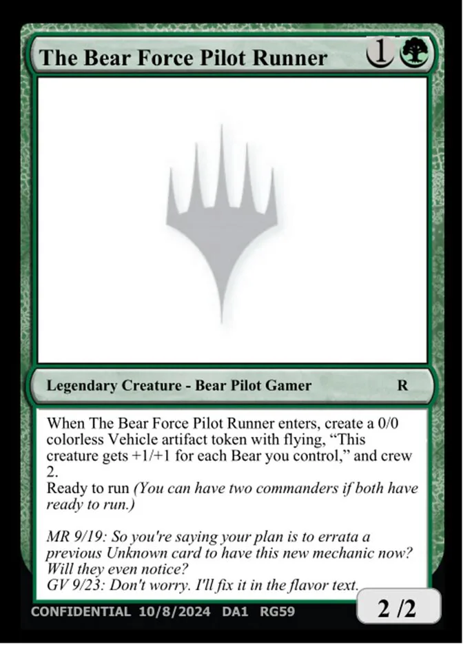 The Bear Force Pilot Runner