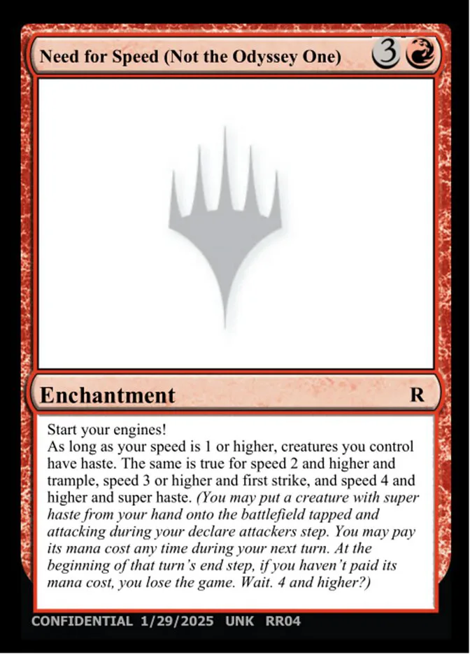 Need for Speed (Not the Odyssey One)