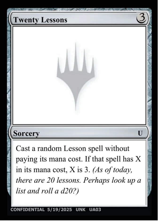 Twenty Lessons