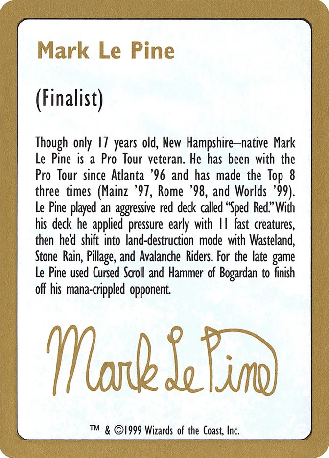 Mark Le Pine Bio image 1